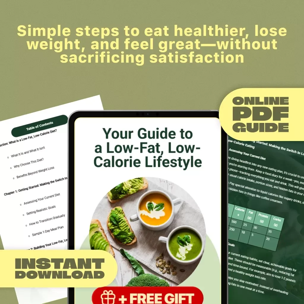 Your Guide to a Low-Fat, Low-Calorie Lifestyle | Diet Guide eBook for Healthy Eating, Weight Loss, Meal Planning & Clean Living