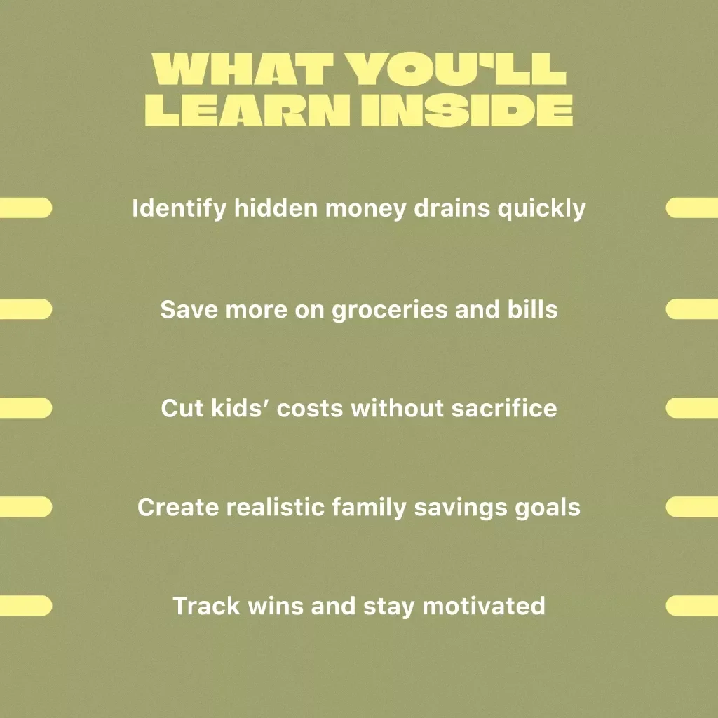 Simple Ways to Cut Expenses and Boost Your Budget | Digital Guide for How Families Save Money on Expenses, Budget Planner eBook, Family Savings Checklist