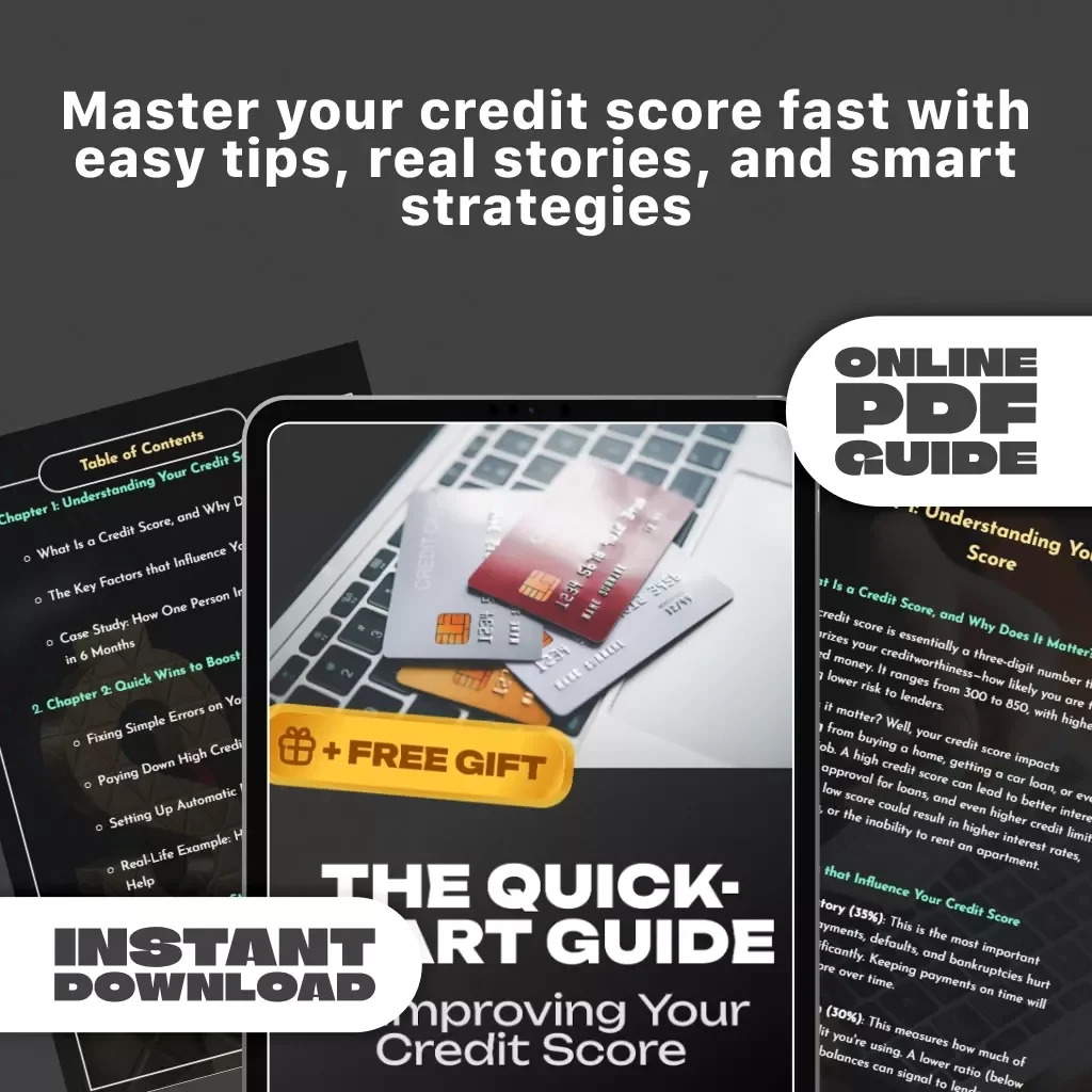 The Quick-Start Guide to Improving Your Credit Score | How to Improve Credit Score Fast eBook, Digital Download, Credit Repair Checklist