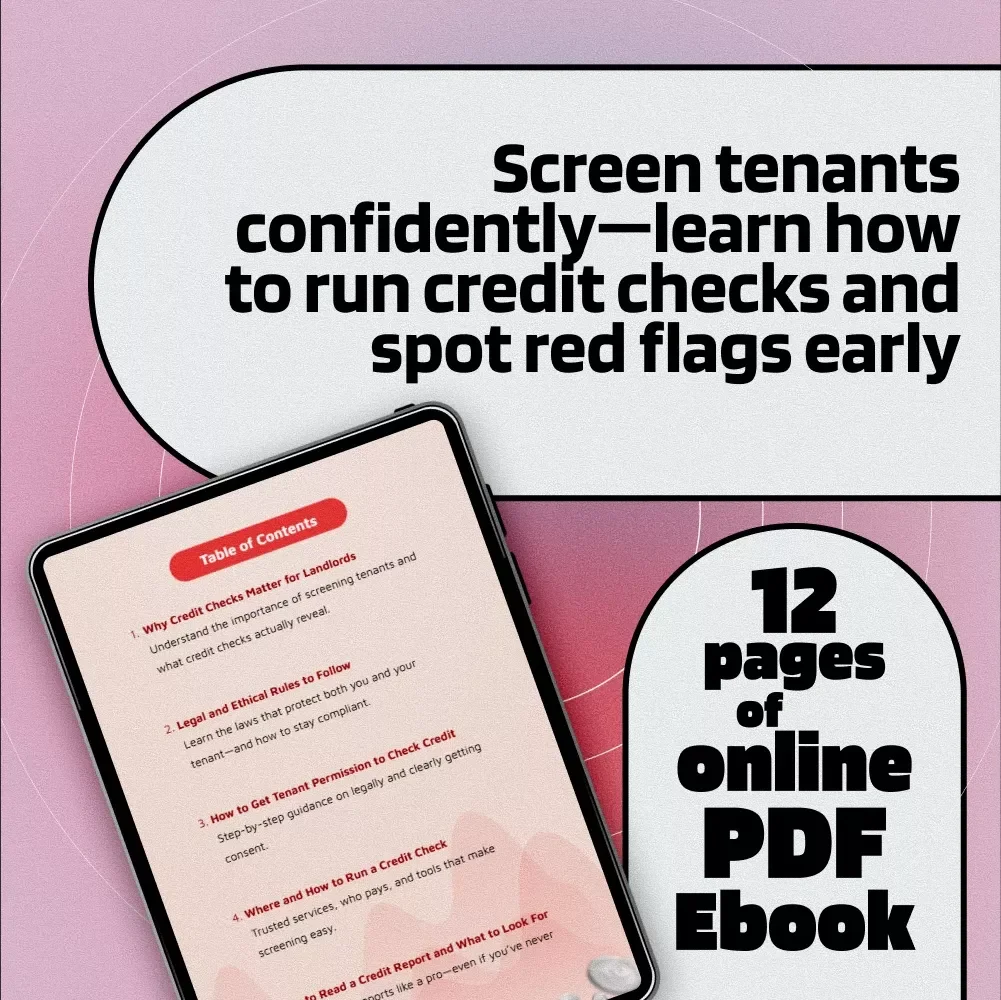 How to Do a Credit Check on a Tenant and Spot Red Flags Early | Landlord eBook Guide for Screening Tenants