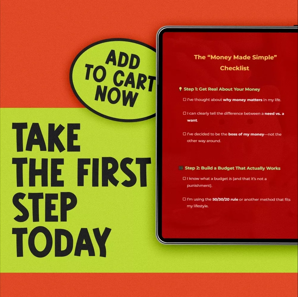 The “Money Made Simple” Checklist | Budgeting & Saving Planner | Digital Download for Planning for Spending and Saving Money