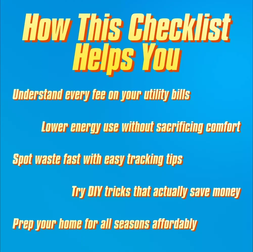 The Ultimate Utility Savings Checklist | Digital Download to Learn How to Save Money on Utilities | Energy + Water + Heating Savings Guide