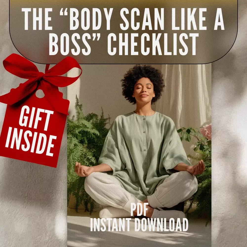 The “Body Scan Like a Boss” Checklist | Digital Download for How to Do a Body Scan Meditation, Mindfulness Self-Care Printable