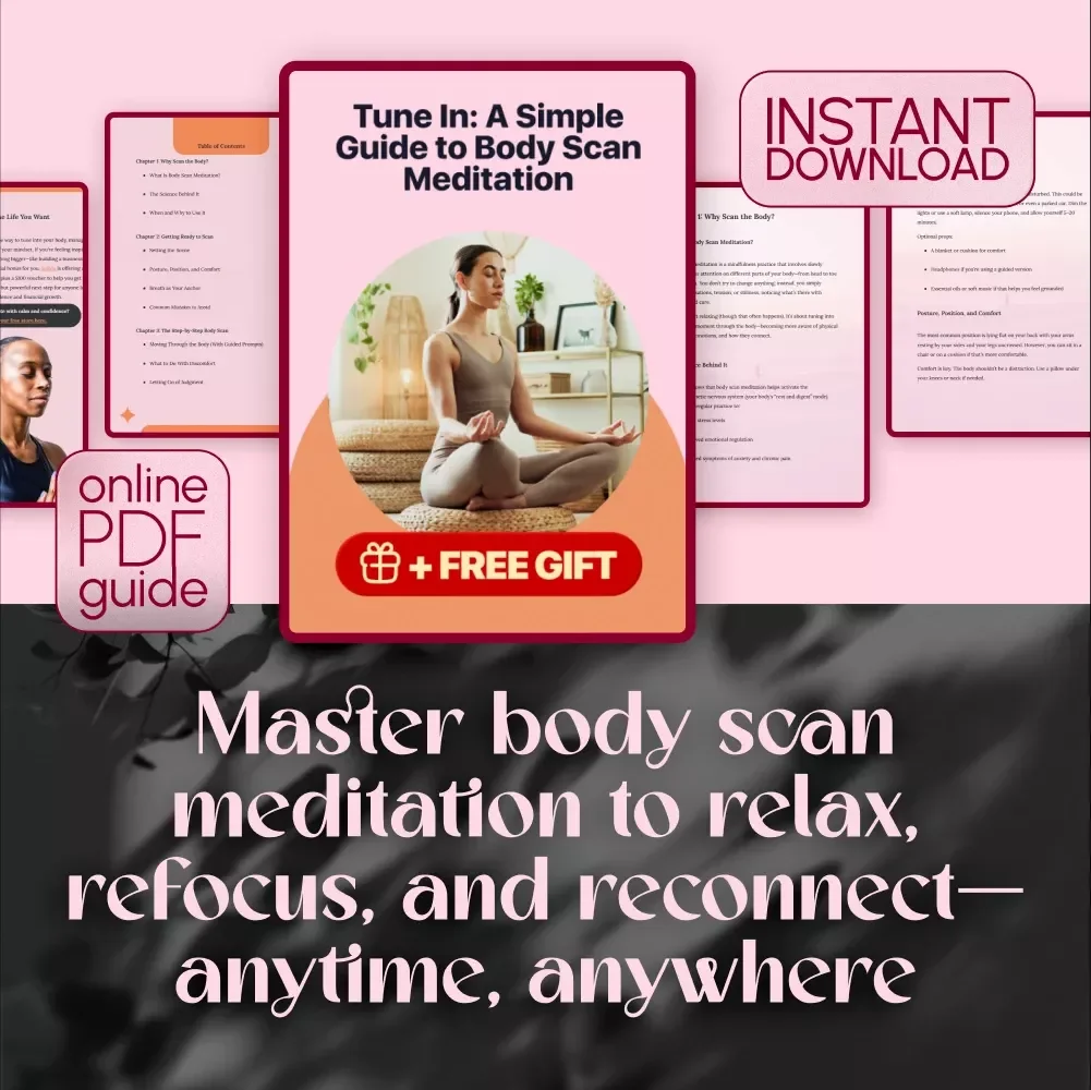 Tune In: A Simple Guide to Body Scan Meditation | Digital Download | How to Do a Body Scan Meditation | Mindfulness PDF Guide