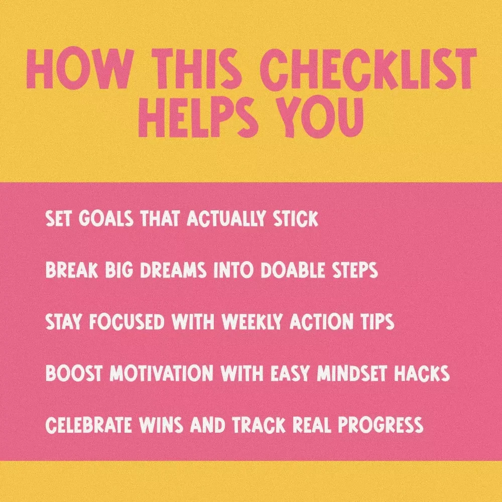 Your Action-Ready Goal-Getter Checklist | How to Set and Achieve Life Goals the Right Way | Printable + Digital Download