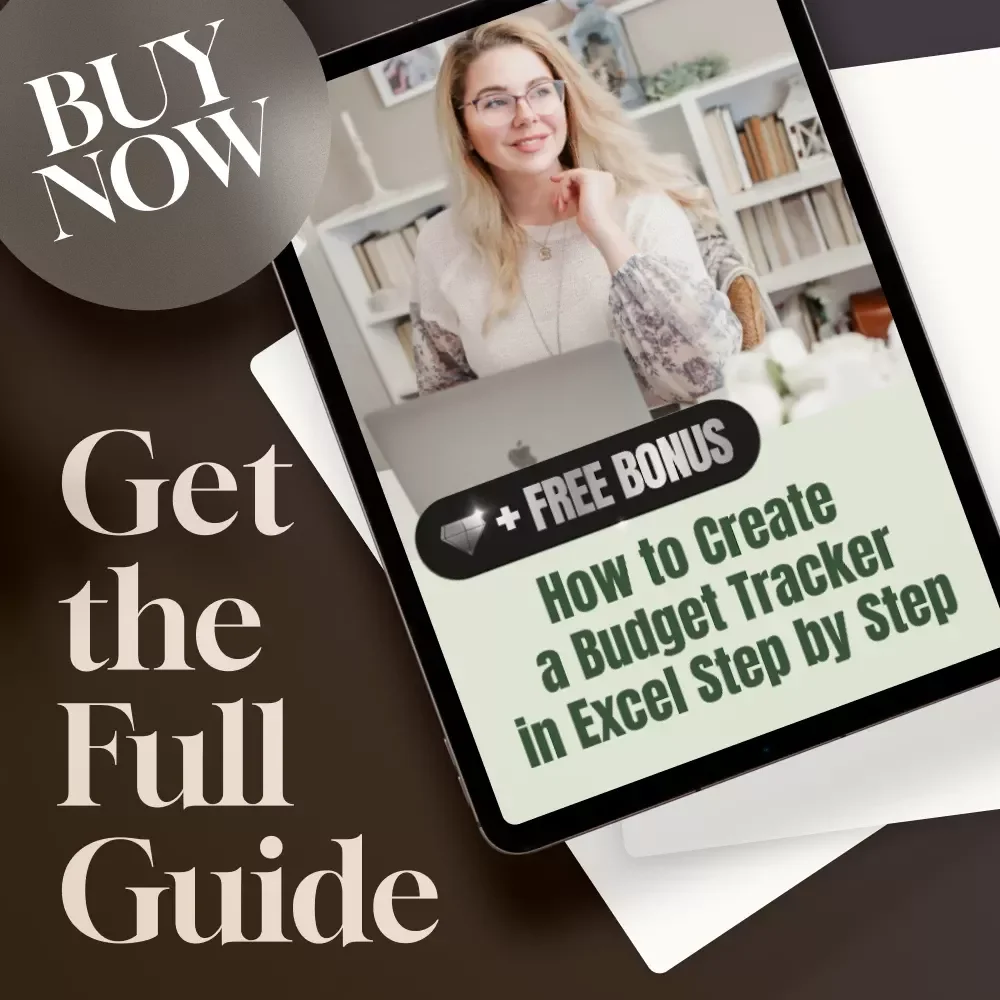 How to Create a Budget Tracker in Excel Step by Step | Excel Budgeting Guide | Digital Download Checklist & eBook