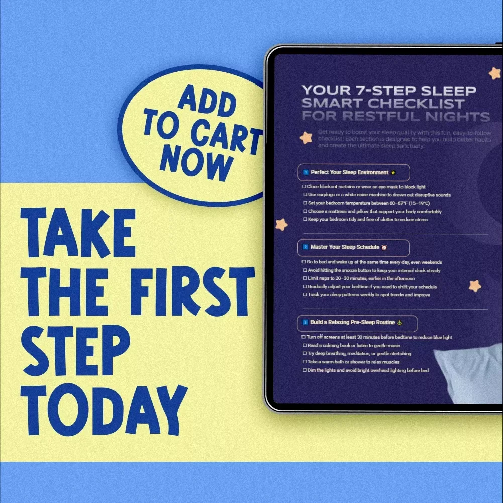 Your 7-Step Sleep Smart Checklist for Restful Nights – How Can I Improve My Sleep Quality? Digital Download for Better Sleep Habits