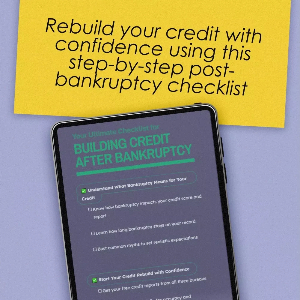 Your Ultimate Checklist for Building Credit After Bankruptcy | Digital Download | How to Build Credit After Bankruptcy Guide