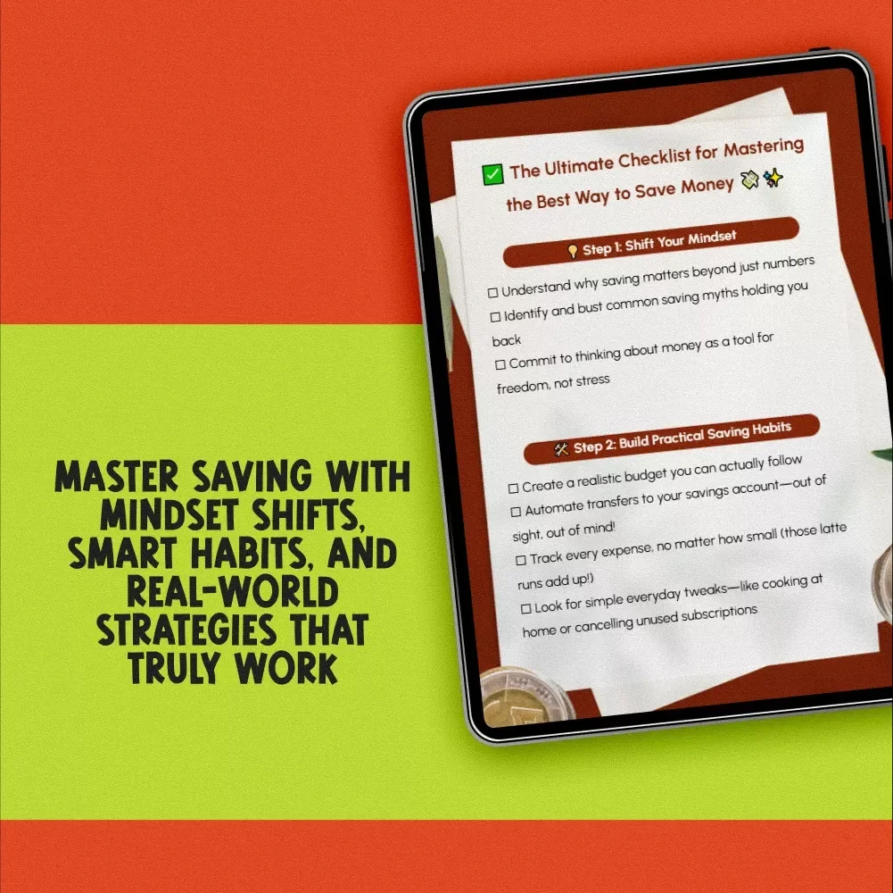 The Ultimate Checklist for Mastering the Best Way to Save Money – Printable Budget Planner | Financial Goal Setting | Digital Download