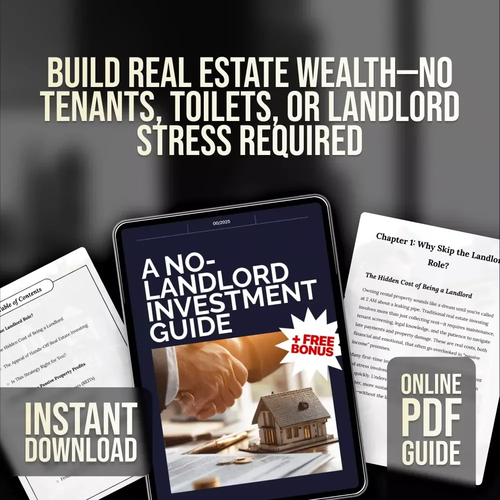 A No-Landlord Investment Guide | How to Invest in Real Estate Without Being a Landlord | Passive Income eBook PDF