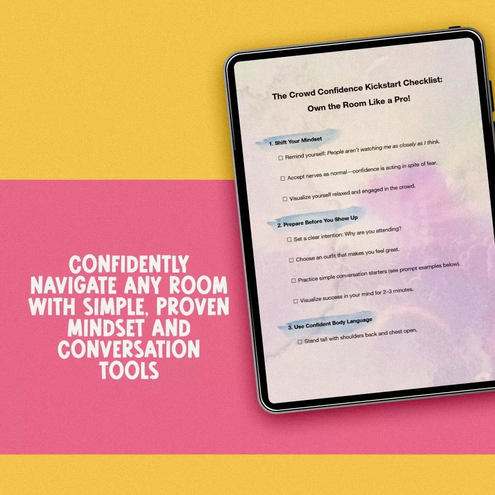 The Crowd Confidence Kickstart Checklist: Own the Room Like a Pro! – How to Be Confident in Crowd, Digital Download for Instant Boost