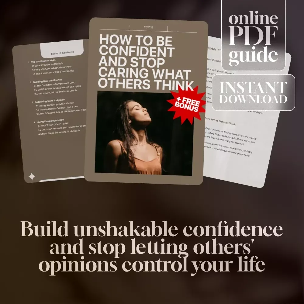 How to Be Confident and Stop Caring What Others Think – Digital Guide for Self-Esteem & Personal Growth | How to Be Confident and Not Care What Others Think eBook