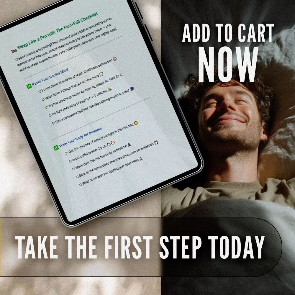 Sleep Like a Pro with The Fast-Fall Checklist | How to Go to Sleep Quickly | Nightly Routine Sleep Guide | Digital Download Checklist