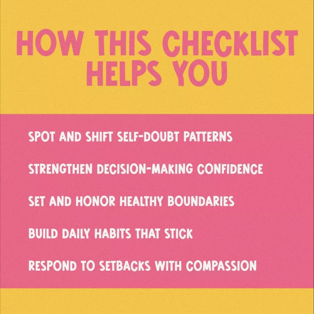 Your Self-Trust Power-Up Checklist | Building Self Trust Guide | Digital Self Growth Tool