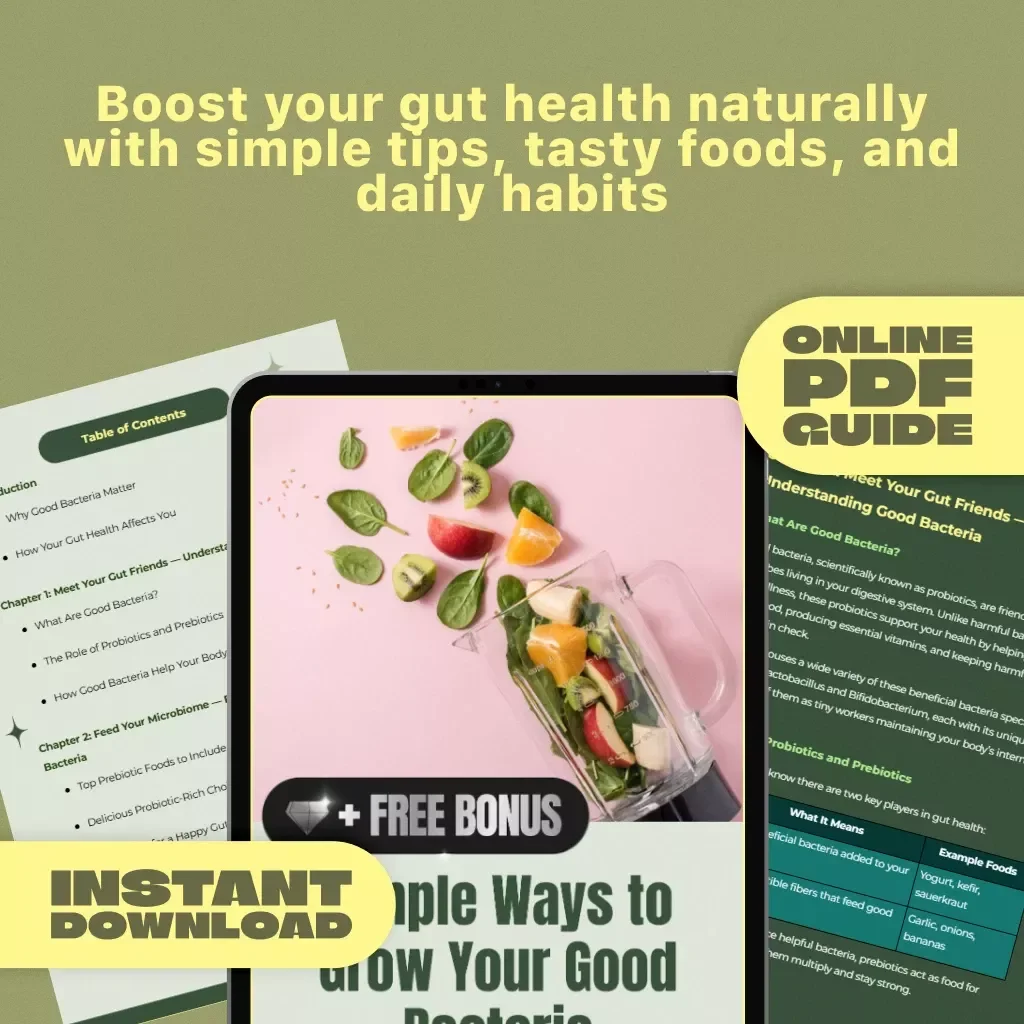 Simple Ways to Grow Your Good Bacteria | Gut Health Guide | How Can I Increase Good Bacteria in My Gut eBook | Digital Wellness Download
