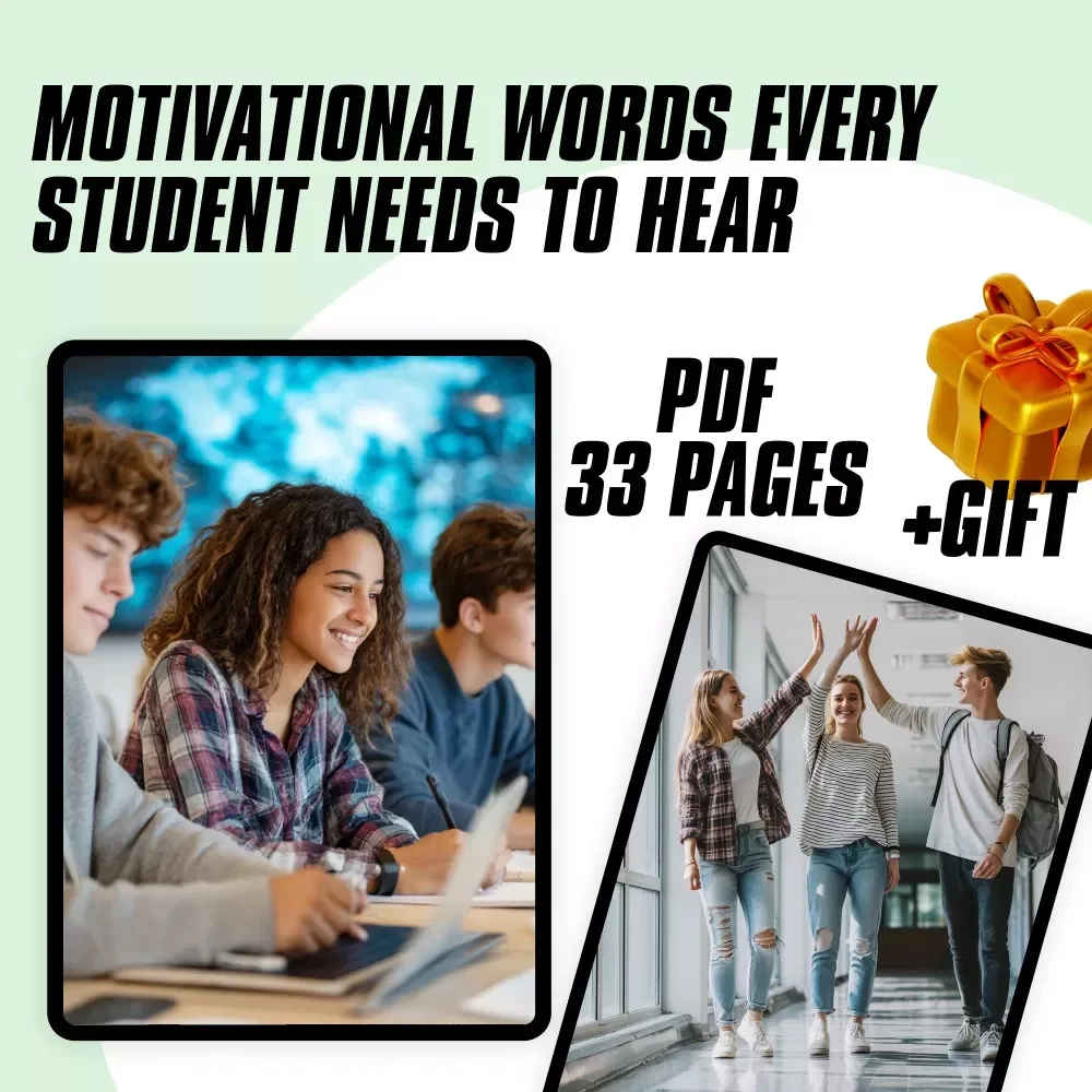 Motivational Words Every Student Needs to Hear | Digital Download eBook for Student Encouragement, Motivation Words for Students, Academic Inspiration Guide