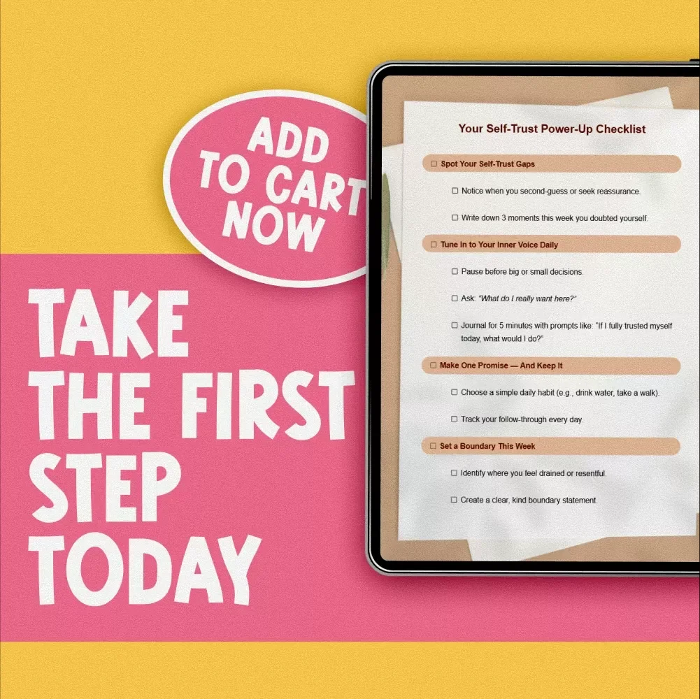 Your Self-Trust Power-Up Checklist | Building Self Trust Guide | Digital Self Growth Tool