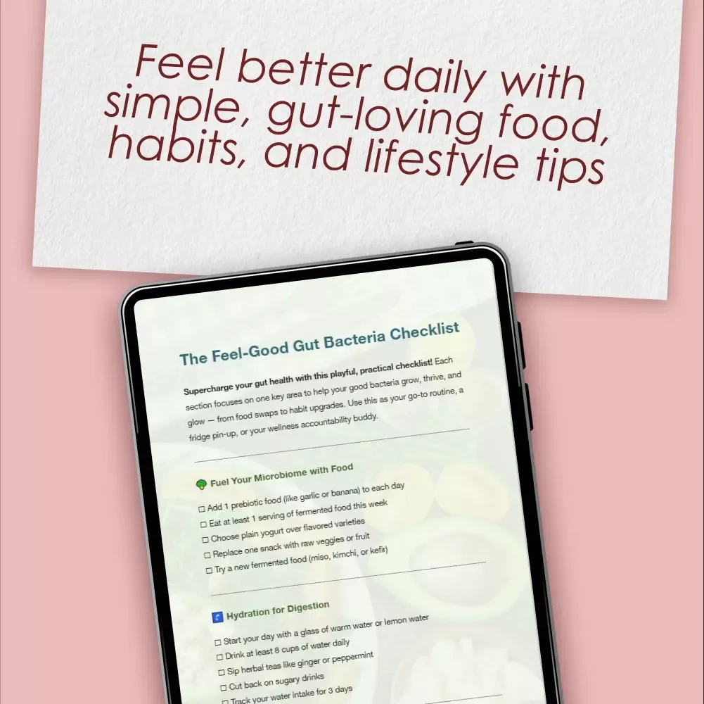 The Feel-Good Gut Bacteria Checklist | Gut Health Printable | How Can I Increase Good Bacteria in My Gut? | Digital Wellness Guide