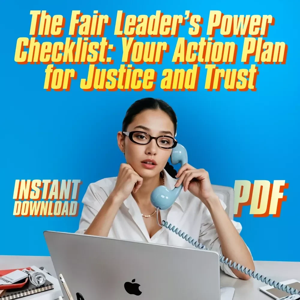 The Fair Leader’s Power Checklist: Your Action Plan for Justice and Trust | Digital Guide for How to Be a Fair Leader | Printable Leadership Checklist