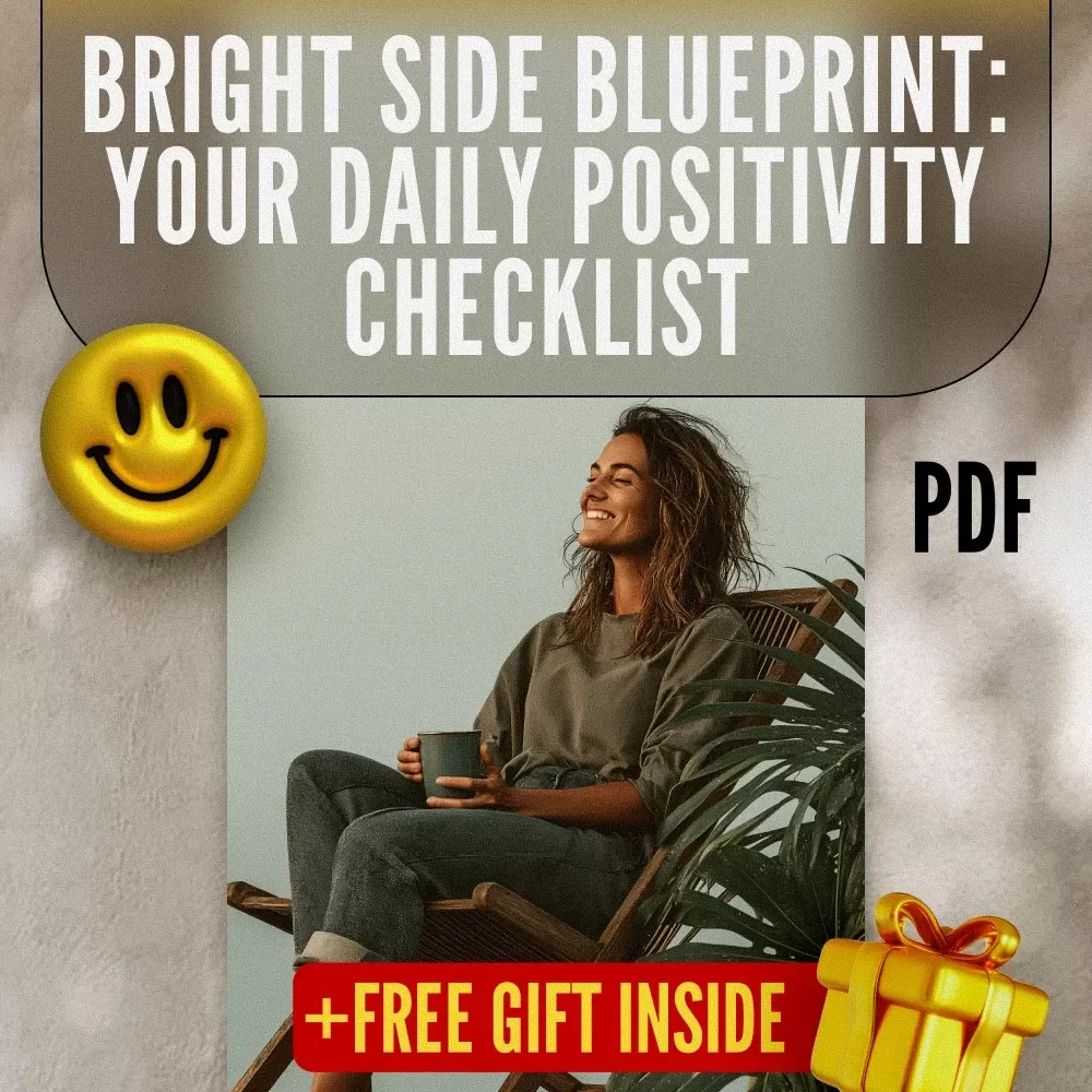 Bright Side Blueprint: Your Daily Positivity Checklist | Digital Download for How to Find Positivity in Life | Printable Checklist PDF