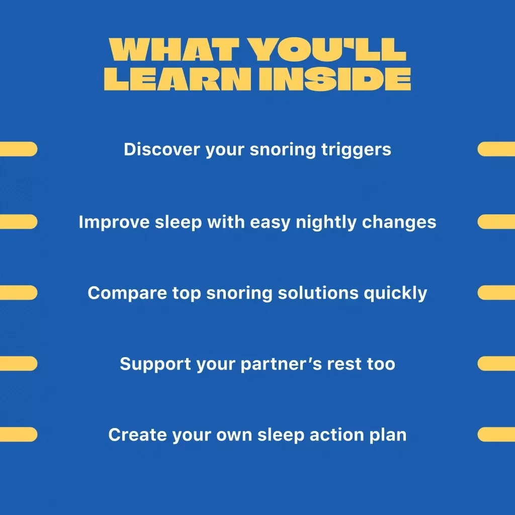 Sleep Quietly Tonight and Every Night – Guide to How to Not Snore at Night | Snoring Remedies, Sleep Checklist & Anti-Snoring Tips (Digital Download)