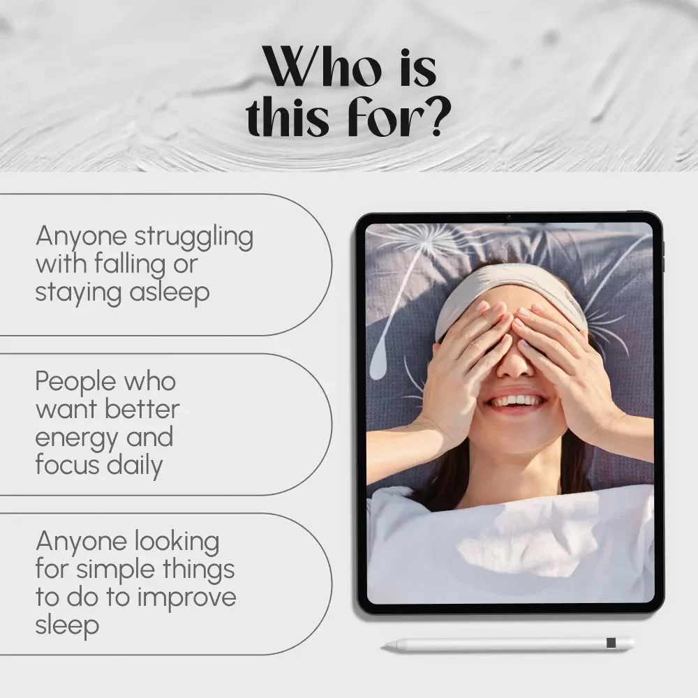 Your Guide to Better Rest and Energized Days | Digital Download for Sleep Tips, Things to Do to Improve Sleep, and Sleep Routine Ideas