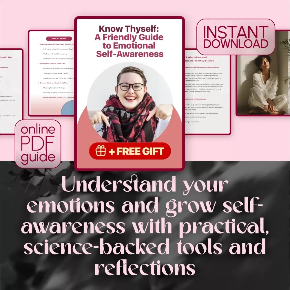 Know Thyself: A Friendly Guide to Emotional Self-Awareness | How to Improve Emotional Self Awareness eBook PDF, Digital Download Checklist & Guide