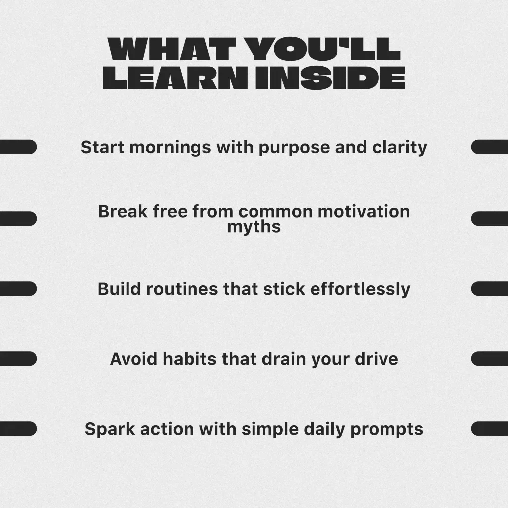 A Friendly Guide to Daily Motivation – Digital Guide on How to Get Motivated for the Day, Morning Routine Boost, Instant Download eBook