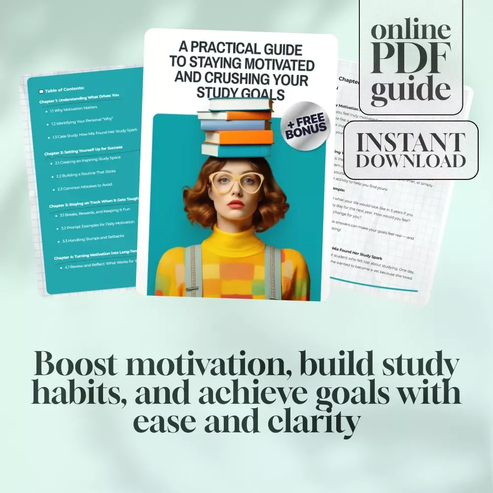 A Practical Guide to Staying Motivated and Crushing Your Study Goals | How Can I Motivate Myself to Study | Digital Motivation Guide for Students