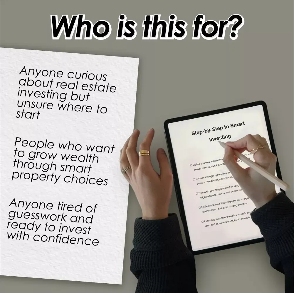 Step-by-Step to Smart Investing Checklist | How to Be Successful in Real Estate Investing Guide | Digital Download