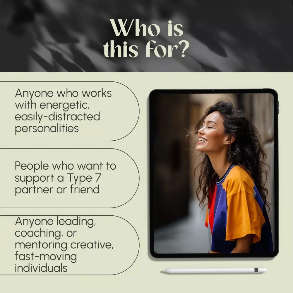 Energize the Enthusiast: How to Motivate Enneagram 7s | Digital Guide for Motivating Enneagram Type 7 | Enneagram 7 Motivation Resource