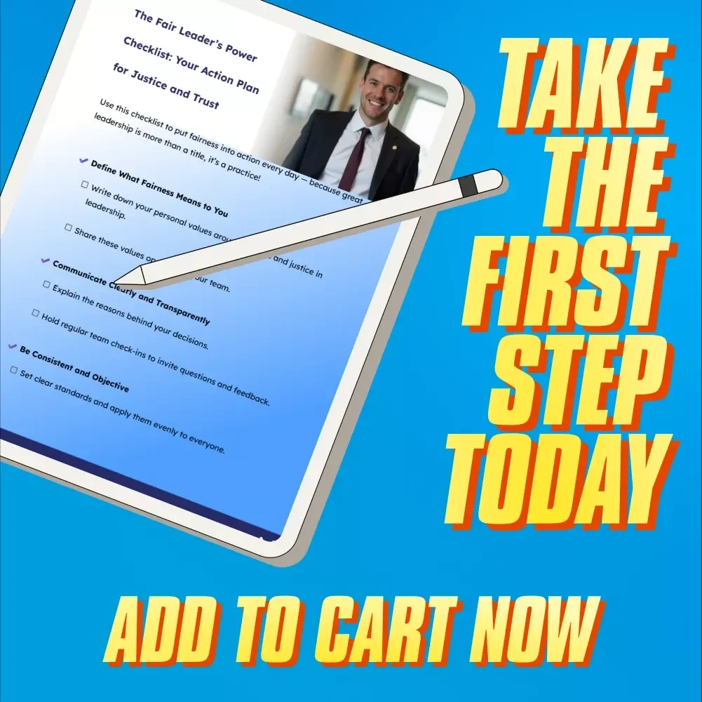 The Fair Leader’s Power Checklist: Your Action Plan for Justice and Trust | Digital Guide for How to Be a Fair Leader | Printable Leadership Checklist