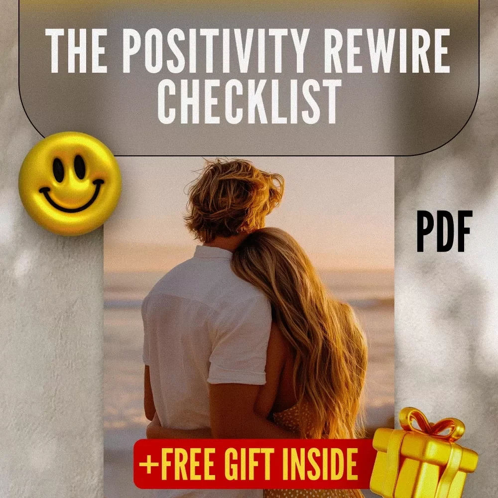 The Positivity Rewire Checklist | How to Train Your Brain to Be Positive | Printable Daily Checklist for Mindset Shifts & Gratitude