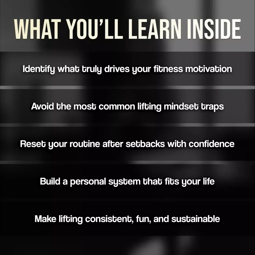 Iron Will: How to Get (and Stay) Motivated to Lift Weights – Digital Guide for Lifters, Fitness Motivation eBook, Printable Checklist & Routine Planner