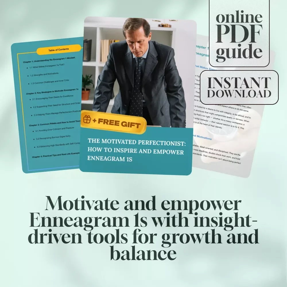 The Motivated Perfectionist: How to Inspire and Empower Enneagram 1s – Guide for How to Motivate Enneagram 1, Digital Download PDF, Enneagram Type 1 Motivation Resource