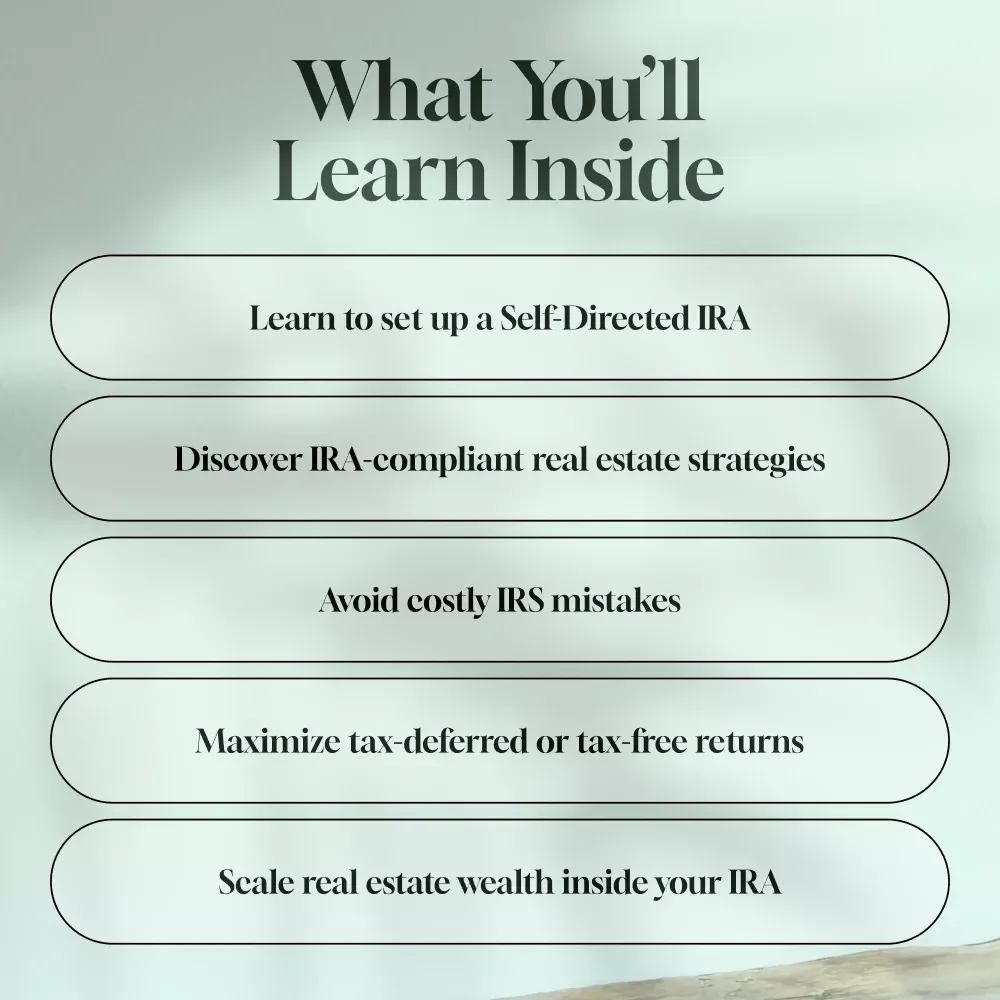 How to Use Your IRA to Invest in Real Estate | Self-Directed IRA Real Estate Investing Guide | Digital Download eBook for Wealth-Building