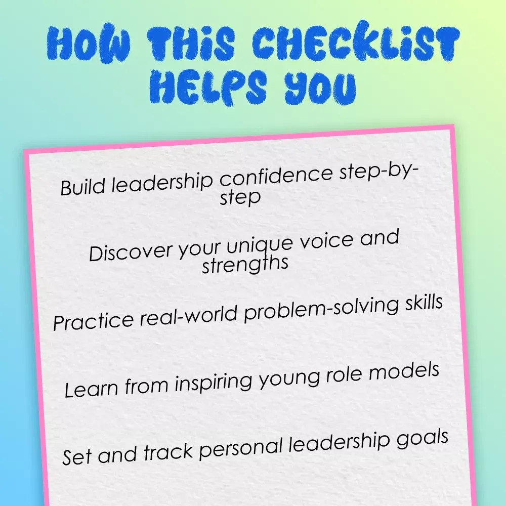 Your Ultimate Young Leader’s Power Checklist | How to Be a Young Leader Digital Download
