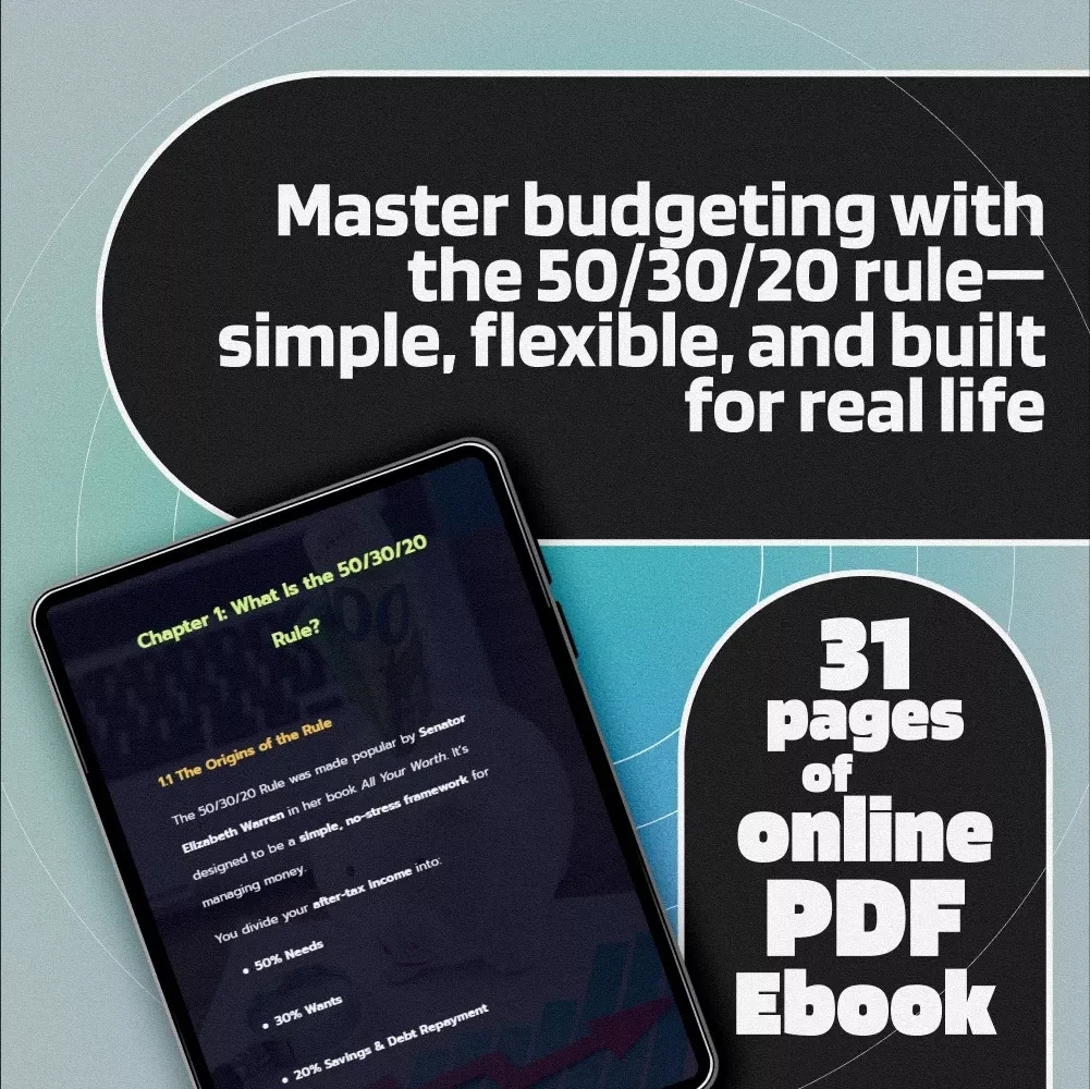 The 50/30/20 Rulebook: Budgeting Without the Headache | Budgeting eBook PDF | 20 30 50 Savings Plan Guide for Easy Money Management