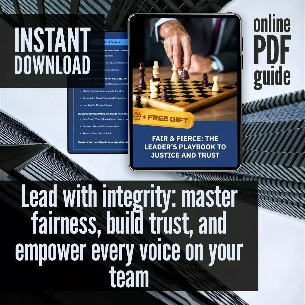 Fair & Fierce: The Leader’s Playbook to Justice and Trust | Guide on How to Be a Fair Leader | Digital Download eBook for Leadership Development
