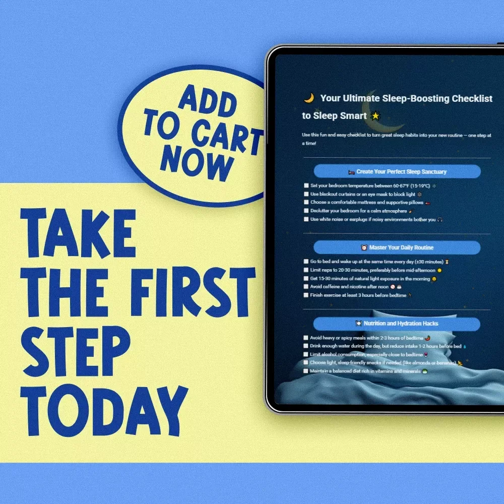 Your Ultimate Sleep-Boosting Checklist to Sleep Smart | Digital Download for Better Sleep | Things to Do to Improve Sleep | Printable Sleep Routine Guide