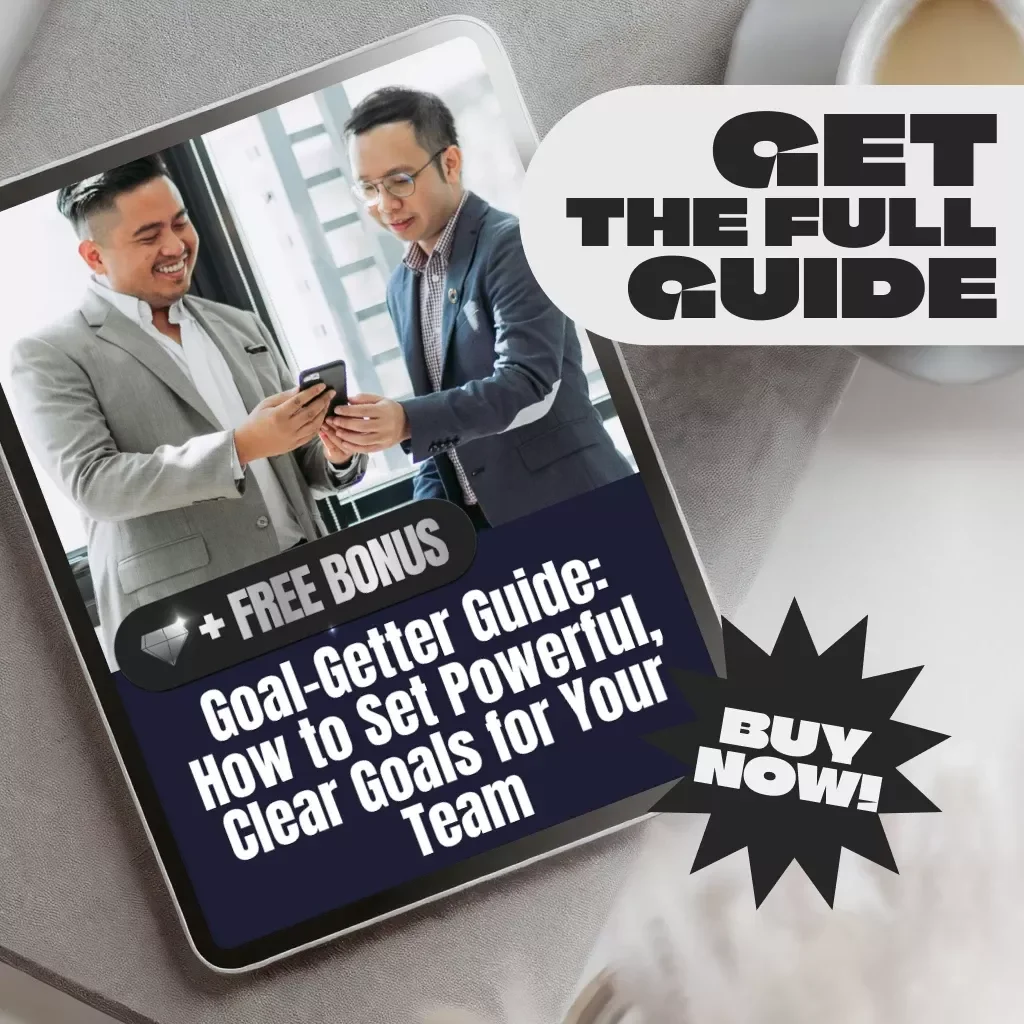 Goal-Getter Guide: How to Set Powerful, Clear Goals for Your Team | SMART Goal Setting for Employees | Team Goal Alignment eBook | Digital Download