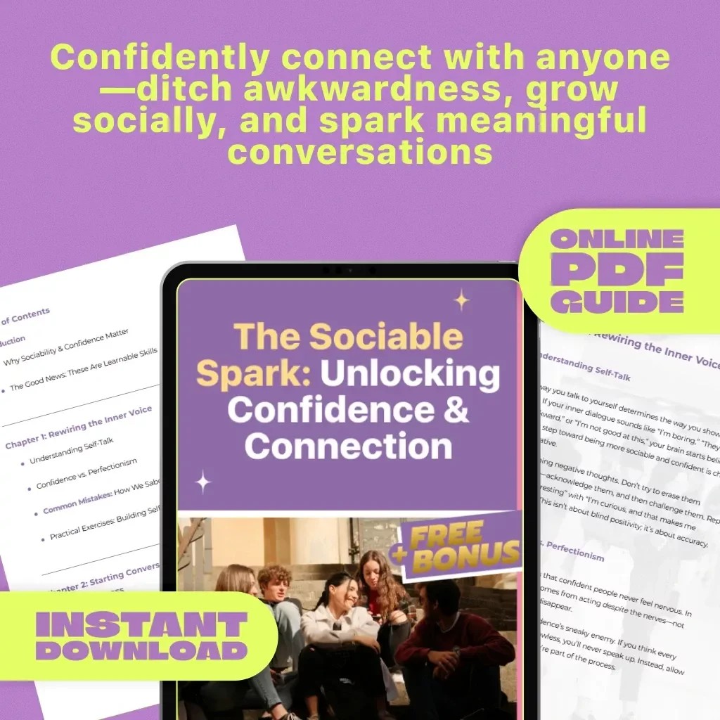 The Sociable Spark: Unlocking Confidence & Connection | Guide to How to Become More Sociable and Confident – Digital Download