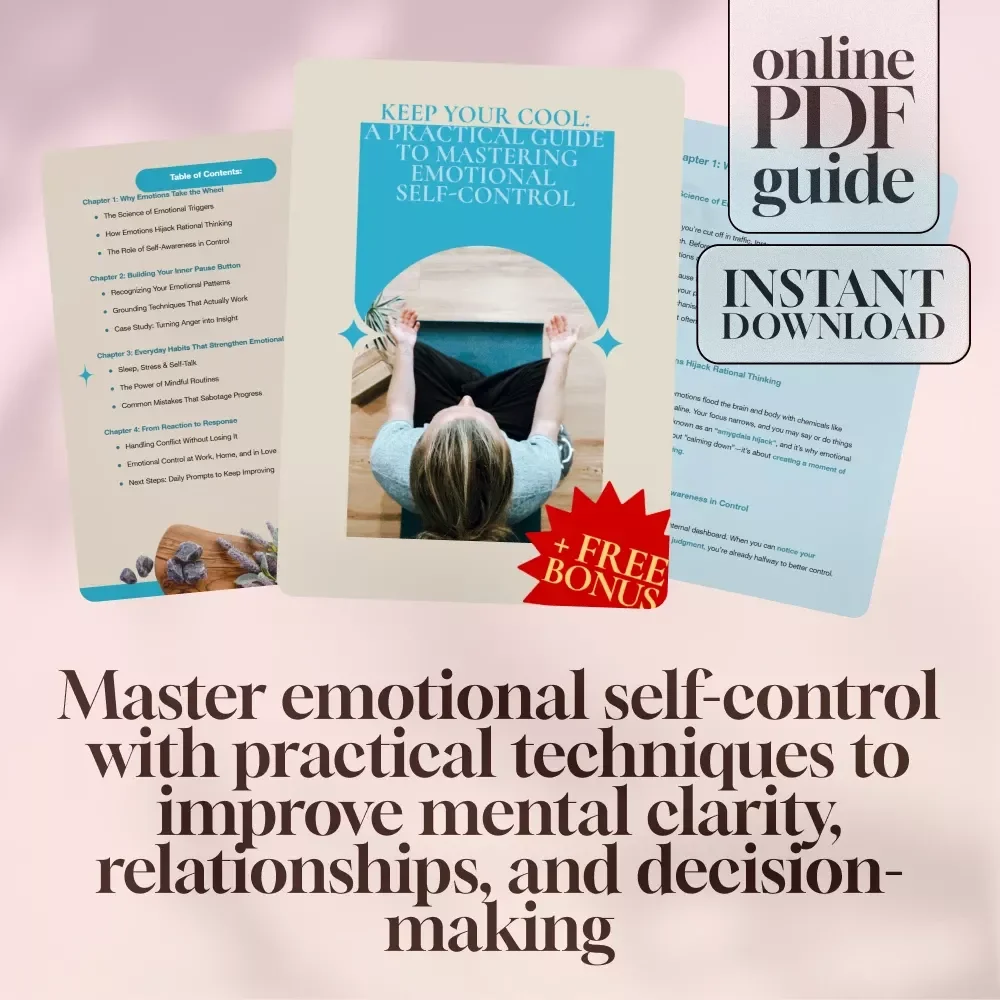 Keep Your Cool: A Practical Guide to Mastering Emotional Self-Control | Digital Guide on How to Improve Emotional Self Control