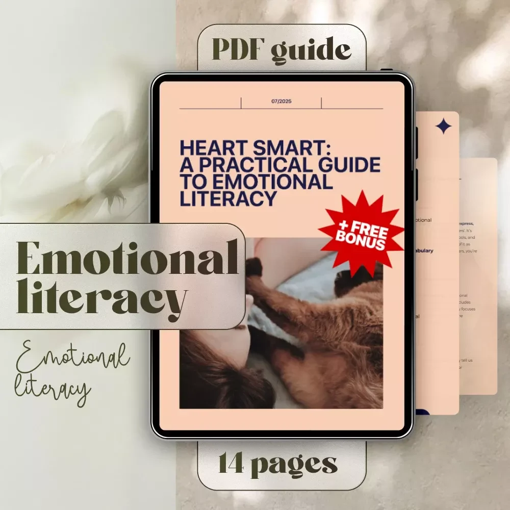 Heart Smart: A Practical Guide to Emotional Literacy | How to Develop Emotional Literacy | eBook, Digital Guide, Checklist for Emotional Growth