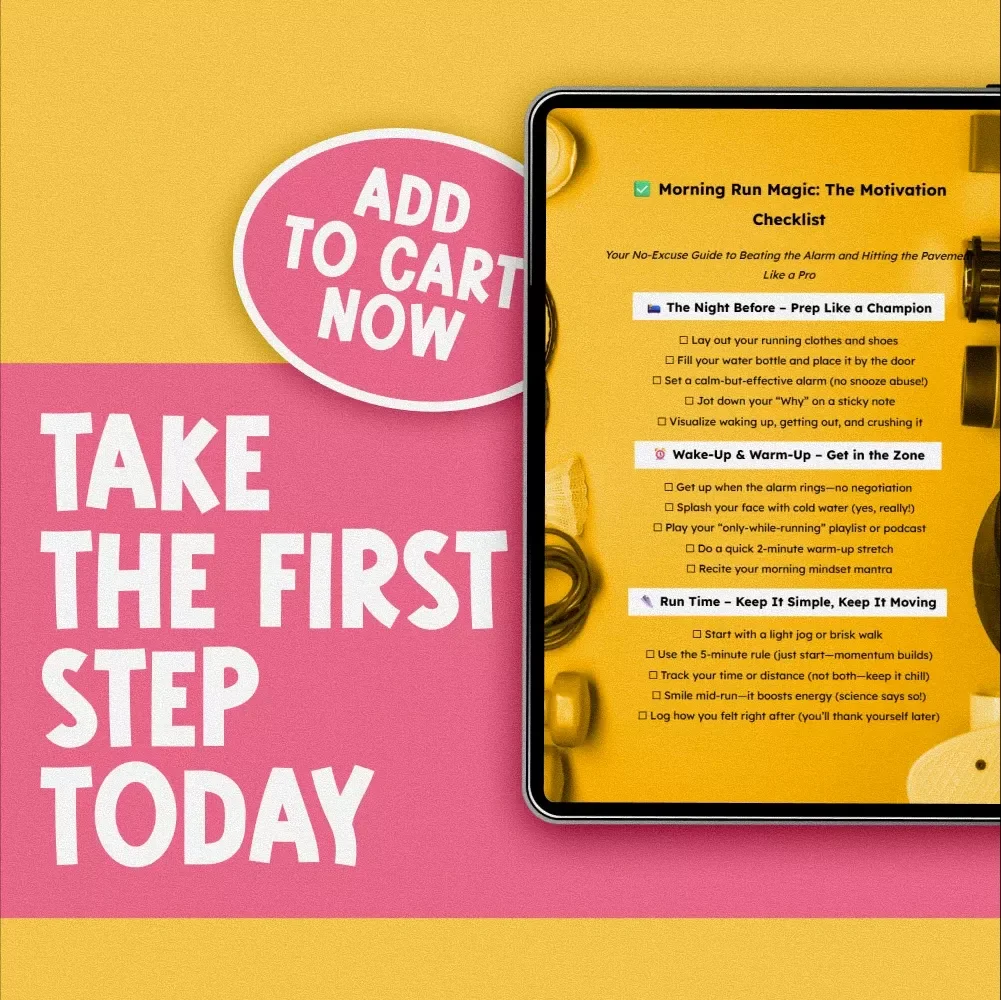 Morning Run Magic: The Motivation Checklist – How to Motivate Yourself to Run in the Morning | Printable Running Habit Builder | Digital Download