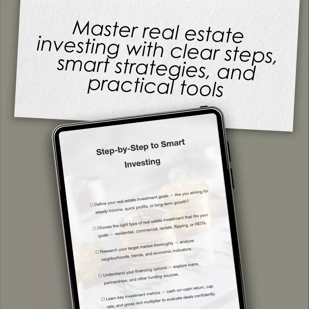 Step-by-Step to Smart Investing Checklist | How to Be Successful in Real Estate Investing Guide | Digital Download