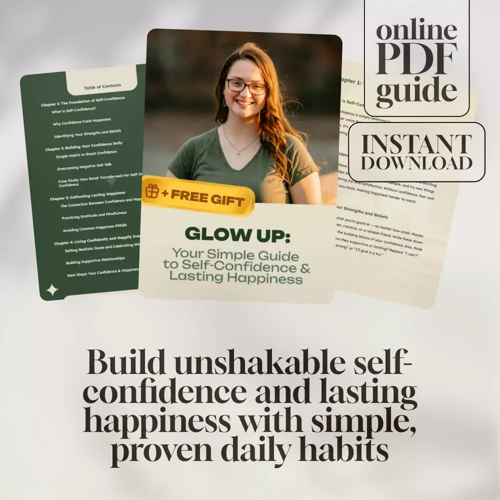 Glow Up: Your Simple Guide to Self-Confidence & Lasting Happiness | How to Be Self Confident and Happy | Digital Self-Growth Guide eBook