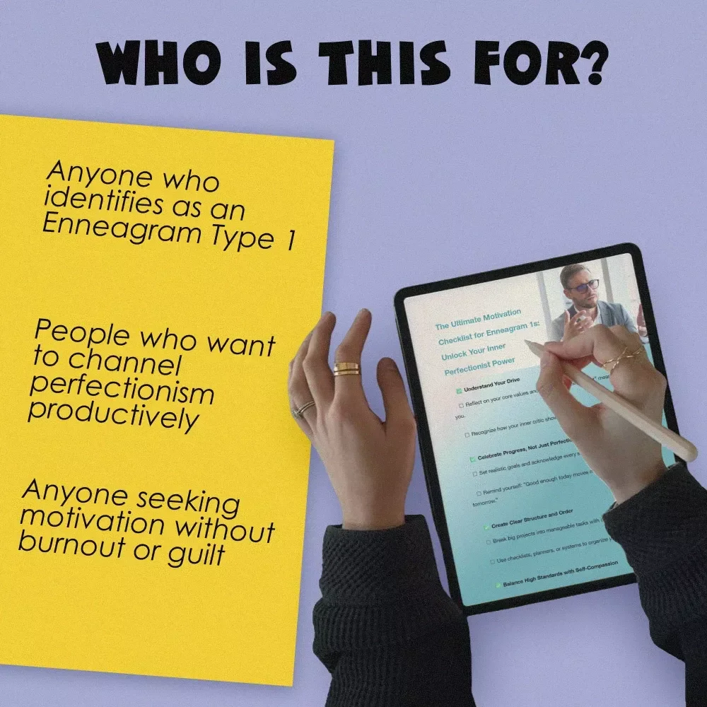 The Ultimate Motivation Checklist for Enneagram 1s: Unlock Your Inner Perfectionist Power | How to Motivate Enneagram 1 | Digital Self-Improvement Guide