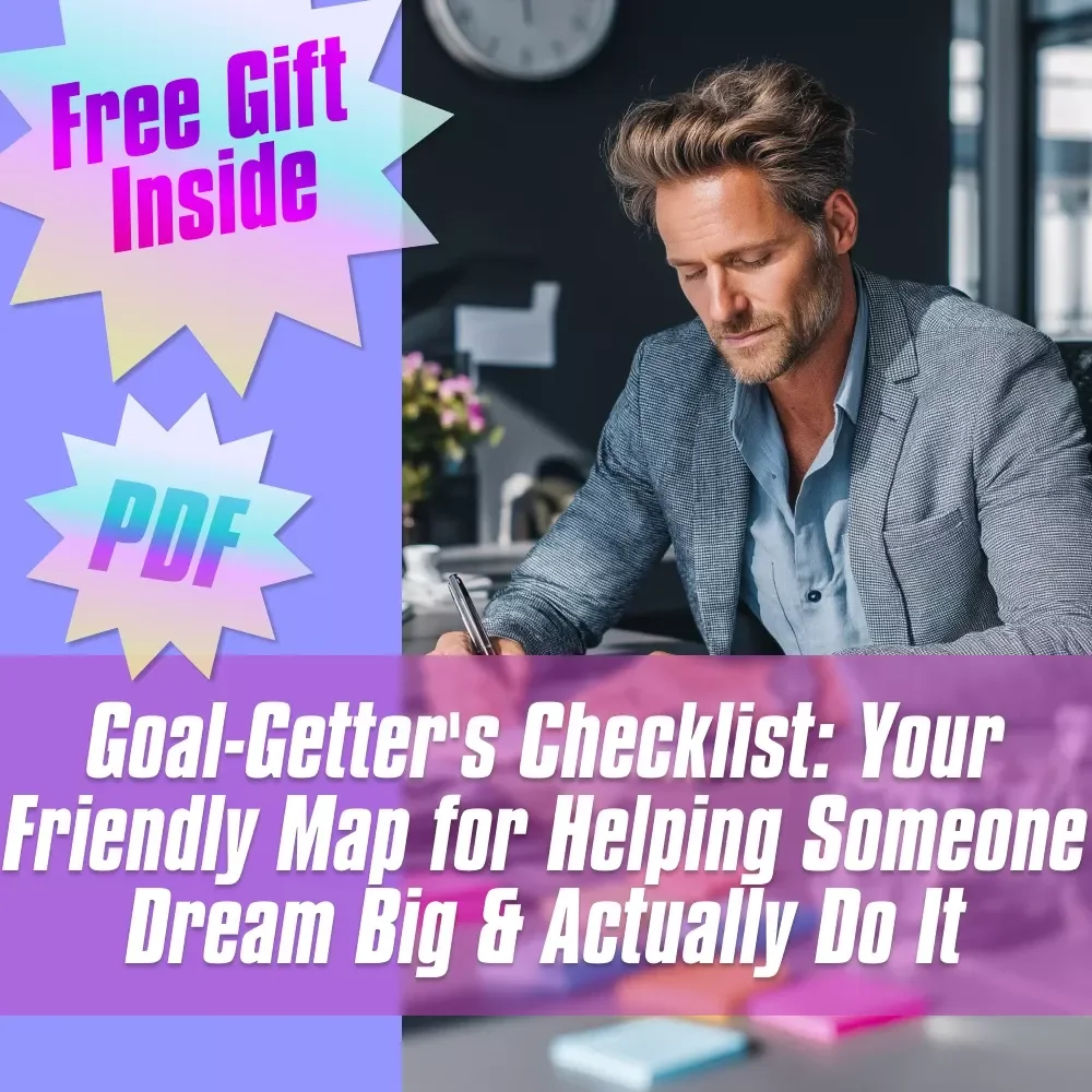 Goal-Getter's Checklist: Your Friendly Map for Helping Someone Dream Big & Actually Do It | Goal Setting Support | How to Help Someone Set Goals