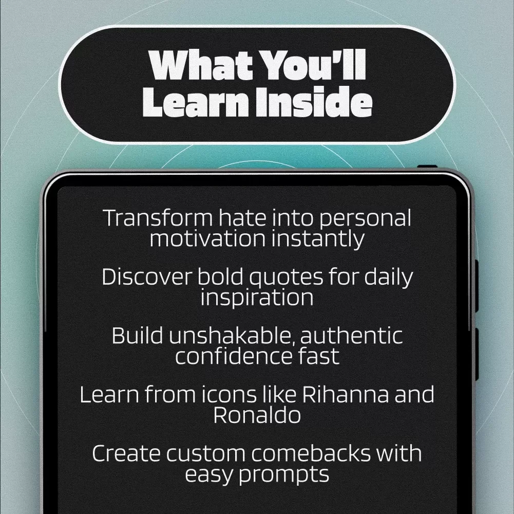 Attitude Quotes That Silence Haters & Spark Confidence | Bold Attitude Quotes for Haters eBook | Digital Download Guide for Motivation & Self-Worth